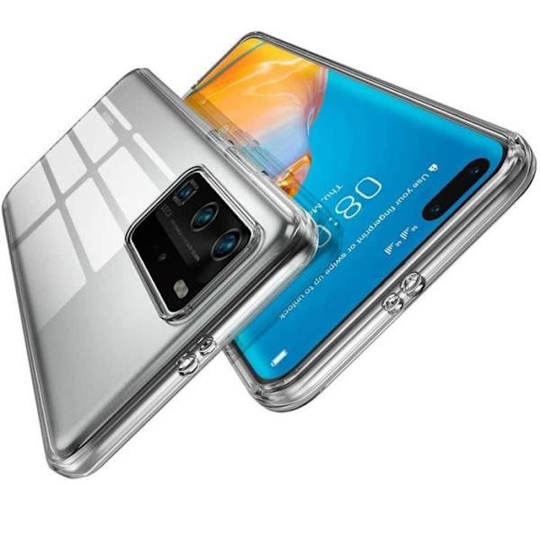 Härdat glas för Huawei P40 och transparent flexibelt skyddsskal med Stylus Toproduits®