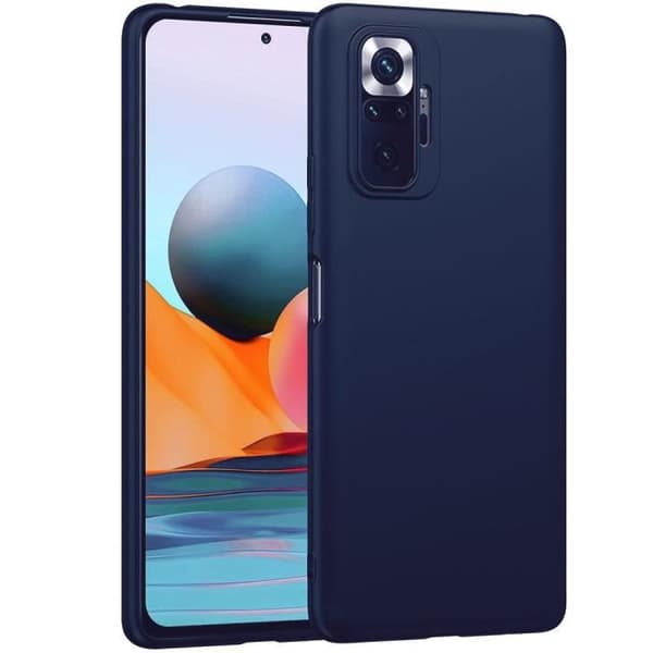 Siliconefodral - E.F.CONNECTION - för Redmi Note 10 Pro 5G - Stötskydd - Slim - Marinblå marinblå