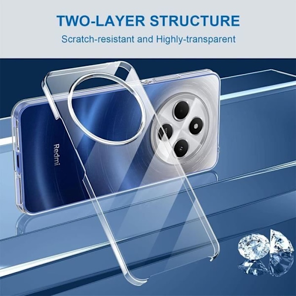 Skyddsfodral - E.F.CONNECTION - Xiaomi Redmi 14C - Stötsäker - Anti-Scratch - Transparent Transparent