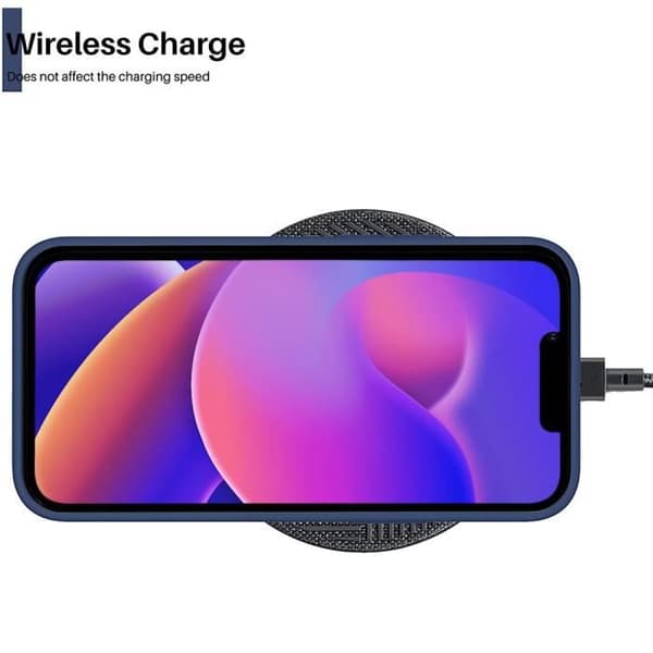 Coque - E.F.CONNECTION - för iPhone 14 Plus - Flexibel - Ren Design - Mörkblå marinblå