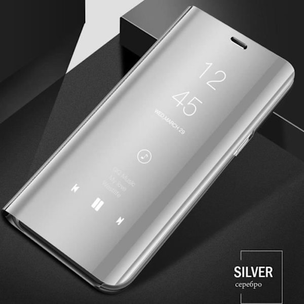 Coque Etui Flip - MISSTARS® - Xiaomi Redmi Note 9s - Sølv - PU Læder - Klap cover Pengar