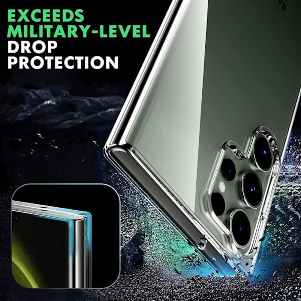 Skyddsomslag - E.F.CONNECTION - Samsung Galaxy S23 Ultra - Flexibelt - Transparent - Stötteabsorberande Transparent