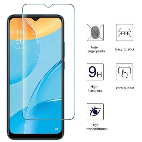 Härdat glas - E.F.CONNECTION - OPPO A15 - Förpackning med 4 - Repåterhållande - 9H Hårdhet Transparent