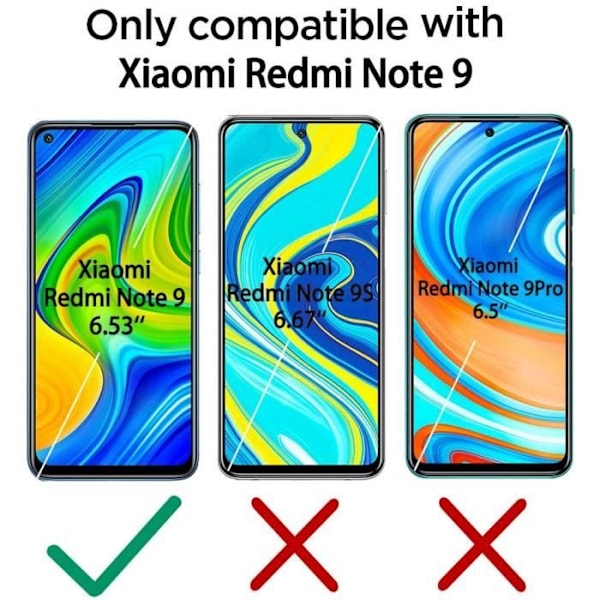 Fodral - MASSILIA TECH - Redmi Note 9 - Ultraslim silikongel - Transparent - 2 härdat glasfilmer