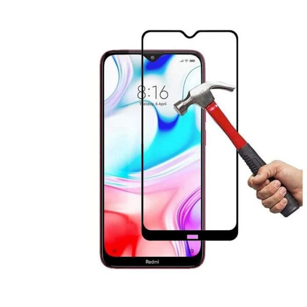 2 härdade glasögon för Xiaomi Redmi 8 svarta kanter och 1 svart flexibelt skyddsskal med Stylus Toproduits®