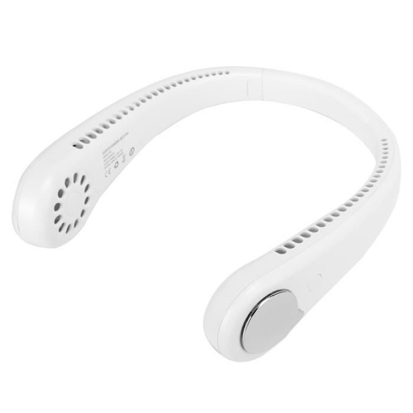 Nakkebøjle USB-blæser hængende halsblæser Mini bærbar 3-hastigheds lydløs fans genopladelig-LVD