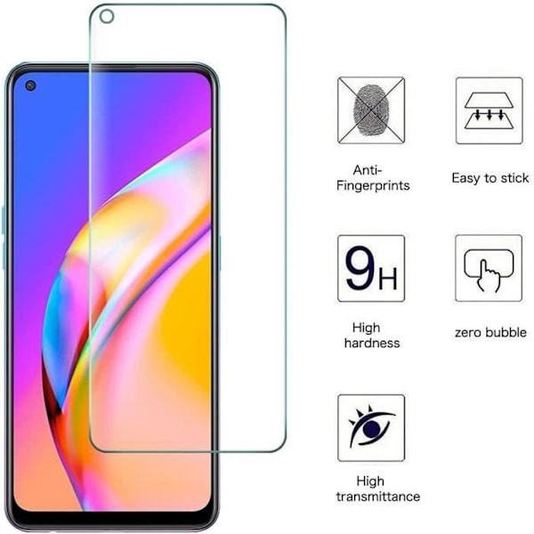 Härdat Glas - OPPO - A94 5G - Paket med 4 - Hög Motståndskraft - Hög Känslighet Transparent