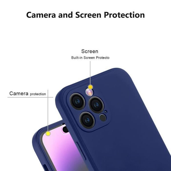 Coque - E.F.CONNECTION - för iPhone 14 Pro Max - Stötsäker - Rep resistant - Heltäckande skydd marinblå
