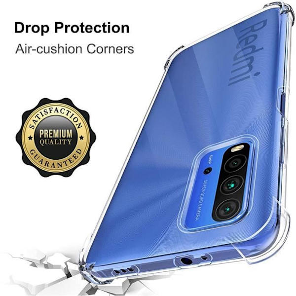 Skyddsskal för Redmi 9T - E.F.CONNECTION - Förstärkt skydd med design av TPU + Härdat glas - Transparent Transparent