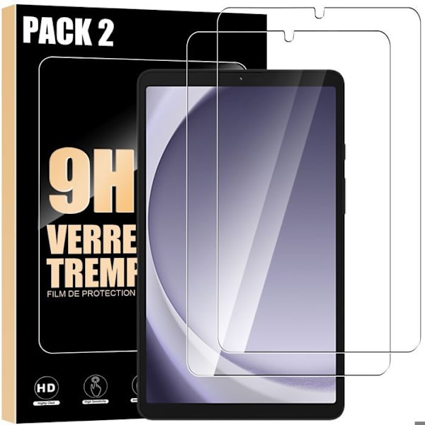 2x Tempereret Glas til Samsung Galaxy Tab A9 (8,7 Tommer) - Ridsebeskyttelse Stødabsorberende 9H