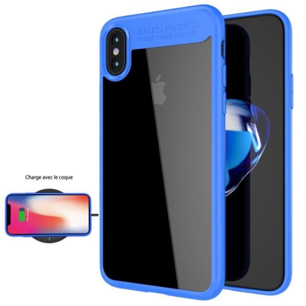 iPhone X Silikone Cover Blue Contour (Navy) Anti-Shock beskyttelse