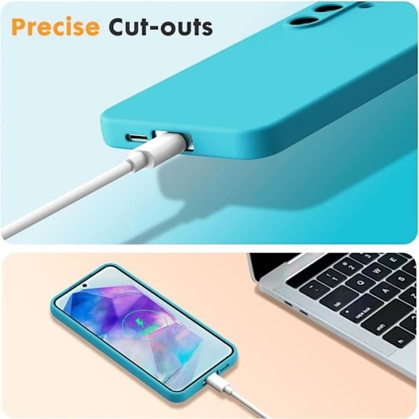 Coque - Xiaomi - Redmi Note 13 Pro+ 5G - Silikon TPU - Ultra Slim - Skydd i Härdat Glas Blå