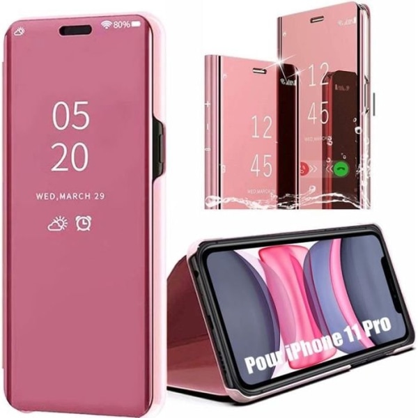 Cover til iPhone 11 (6.1") Blød Smart View For- og bagsidebeskyttelse Pink Rosa