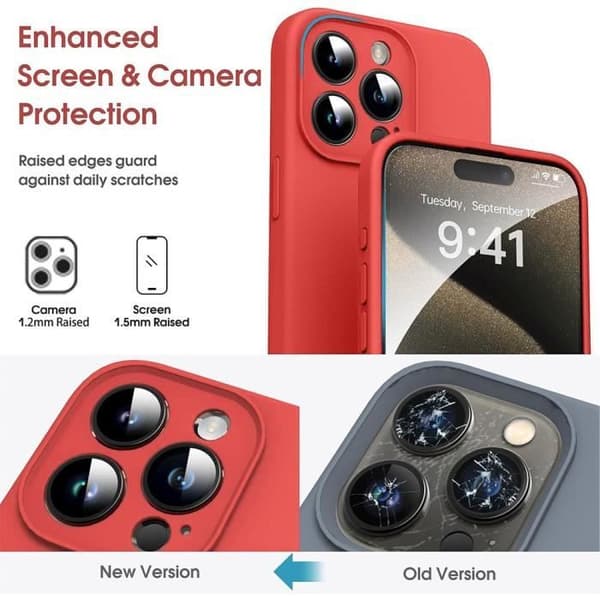 Coque - Röd - för iPhone 16 Pro Max - Stöttålig - Slim - Matt Röd