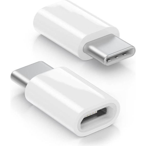 USB 3.1 Typ C-adapter - E.F.CONNECTION - Vit - USB 3.0 A hane - Ansluter MacBook/iPad Pro