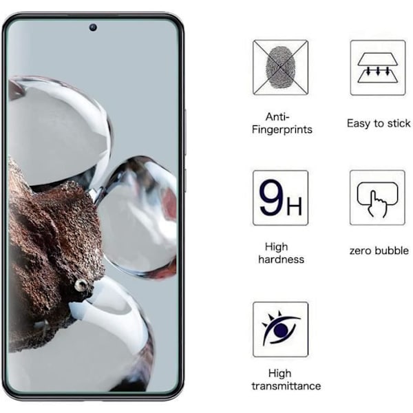 Härdat glas för Xiaomi 12T Pro - 3 delar - Transparent skyddsglas Transparent