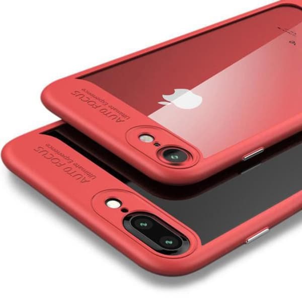 Coque iPhone 7 Plus - Lyx - Röd - Stöt skydd - Mjuk - Hög kvalitet Röd
