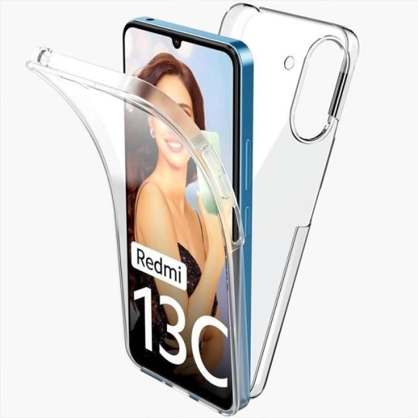 Beskyttelsescover - E.F.CONNECTION - Xiaomi Redmi 13C - Stødabsorberende - Transparent - Semi-hård Transparent