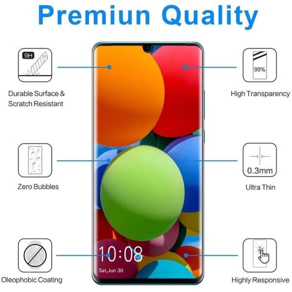 Skärm Skydd - Huawei - P30 Pro - Härdat Glas - Hårdhet 9H - Rep-resistant - 2 Pack