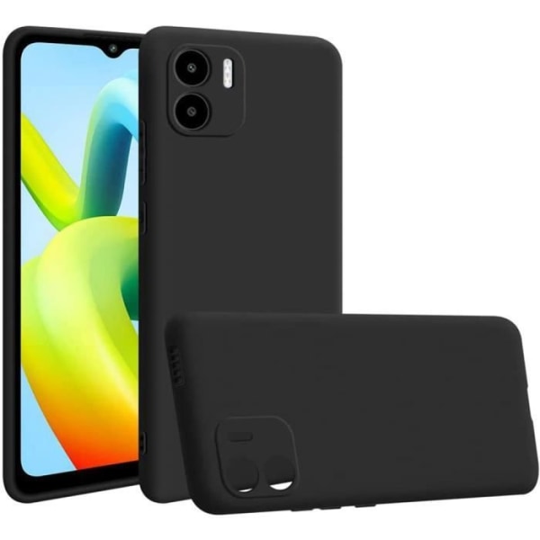 Skyddsskal - E.F.CONNECTION - för Xiaomi Redmi A1/A2 - Mjuk - Svart - Förstärkt skydd Svart