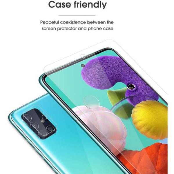 1 pakke hærdet glas Xiaomi Redmi 9C HD hærdet glas med 1 pakke bagkamerabeskytter