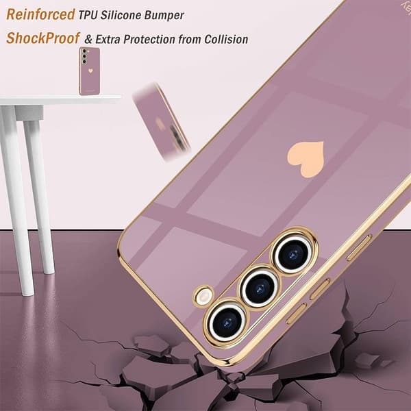 Skyddsskal - E.F.CONNECTION - För Xiaomi Redmi Note 14 4G - Stöttålig silikon - Lila - 2 Härdade glas Lila