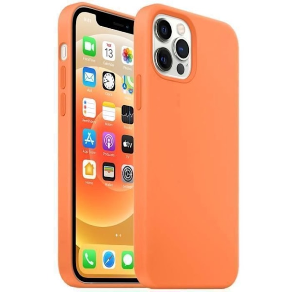 Beskyttelsescover - E.F.CONNECTION - iPhone 12 Pro Max - TPU Premium - Stødabsorberende - Skridsikker Orange