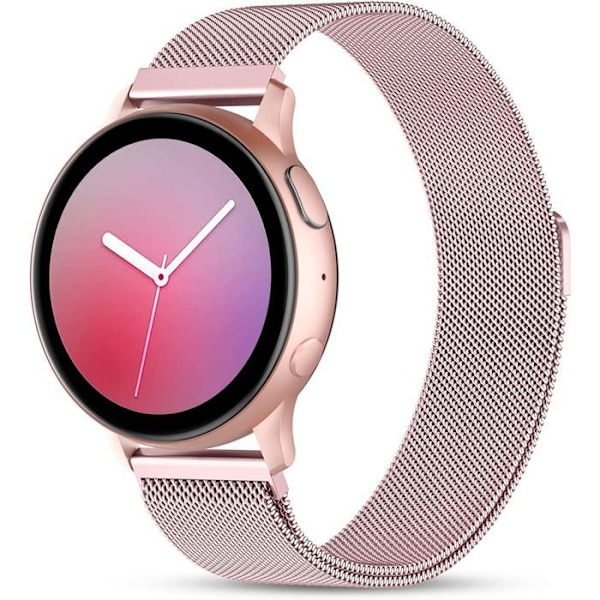 Armband för Samsung Galaxy Watch 7/6/5/4/3 40mm/42mm/43mm/44mm/46mm/46mm/47mm - Milanese Rostfritt Stål Rosa Rosa