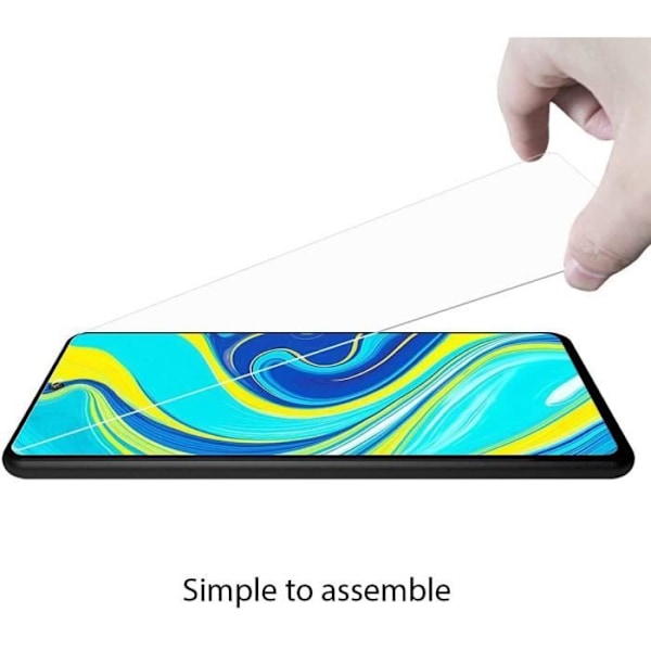 Skærmbeskyttelsesfilm - E.F.CONNECTION - til Redmi Note 9S - Tempereret glas - 2 stk. - Stødbeskyttelse Transparent