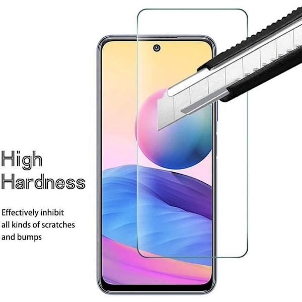 Skyddsglas - E.F.CONNECTION - för Redmi Note 10 5G - Paket med 4 - Härdat glas - Repbeständigt Transparent