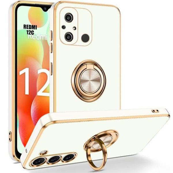 Silikonfodral för Xiaomi Redmi 12C - 11A Stötsäker TPU Anti-Scratch Elegant White Vit