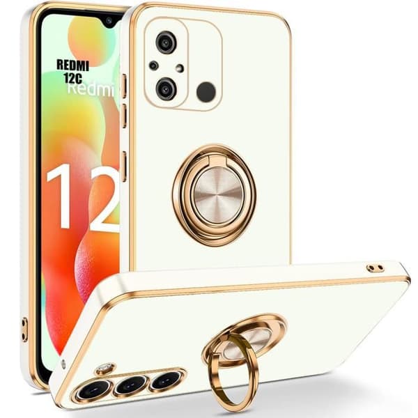 Skyddsfodral - E.F.CONNECTION - för Xiaomi Redmi 12C - Stötsäker - Repbeständig - Elegant Vit Vit