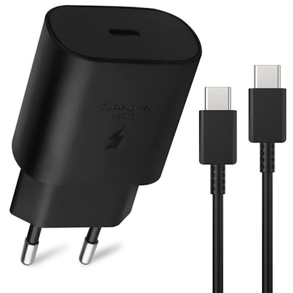 Hurtig oplader - Xiaomi - 25W - USB-C - Kabel 1M - Sort Svart