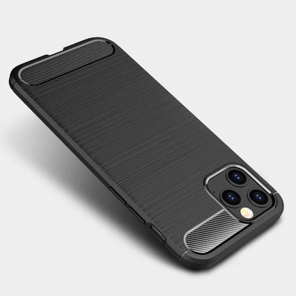 Siliconfodral + Härdat Glas - för iPhone 12 Pro Max - Svart - Stötresistent - Repåtersistent - Mjuk Svart