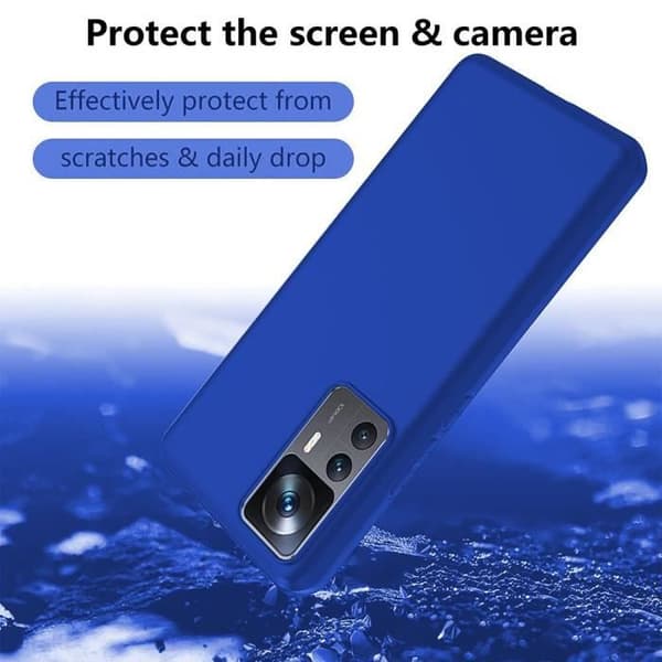 Skyddsfodral - E.F.CONNECTION - Xiaomi 12T - Silikon - Stötabsorberande - Blå Blå