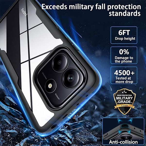 Coque för Xiaomi 15 Pro - Svart Hård Reptålig 360 Graders Integrerad Solid Skydd Svart
