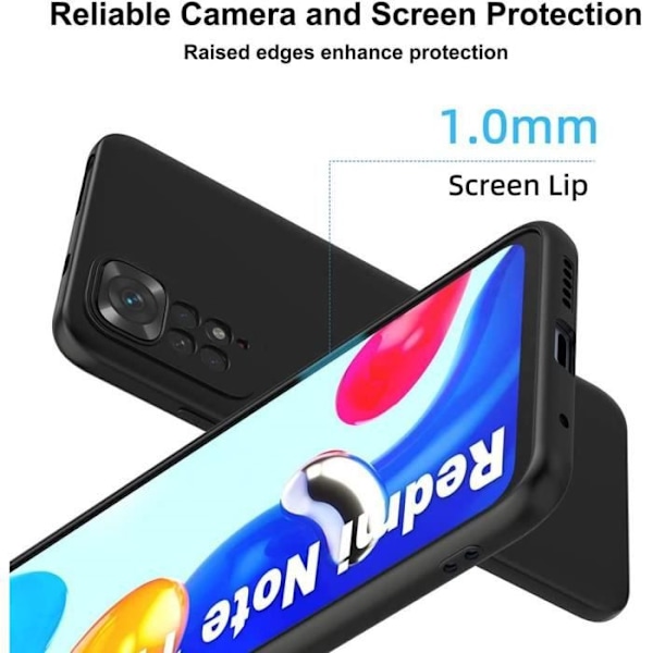 Svart mjukt skyddsfodral för Redmi Note 11 - E.F.CONNECTION Svart