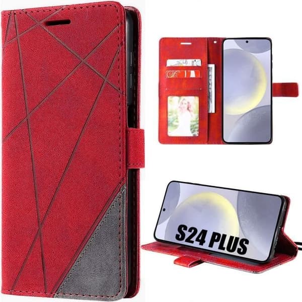 Coque - Efconnection - för Samsung Galaxy S24 Plus - Röd - 360 Skydd - Måttlig Röd