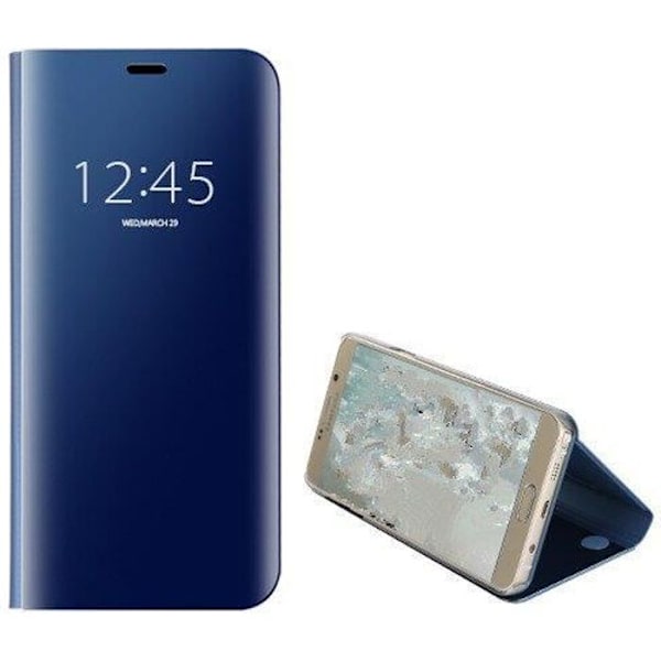 Lomme med klap - MISSTARS® - Xiaomi Redmi Note 9s - 9 Pro - 9 Pro Max - Spejl effekt - Blå Blå