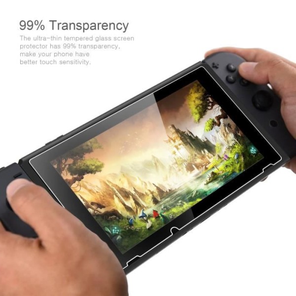 Til Nintendo Switch Hærdet glas [Premium Tempered Glass] Ultratynd [0,48 mm] Clarity Clear Screen Protector