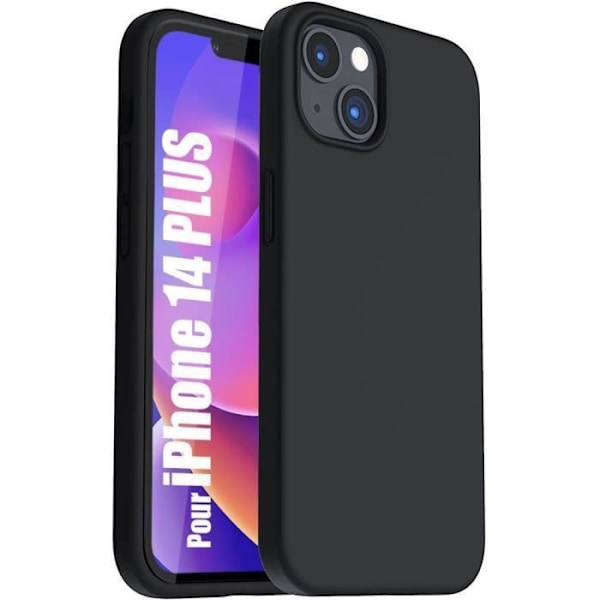Skyddsskal för iPhone 14 Plus - E.F.CONNECTION - TPU Stötabsorbent Halvglidande - Svart Svart