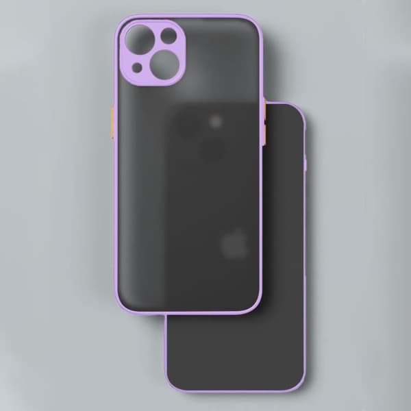 Stötsäkert tunt styvt silikonfodral till iPhone 14 - Lila Lila