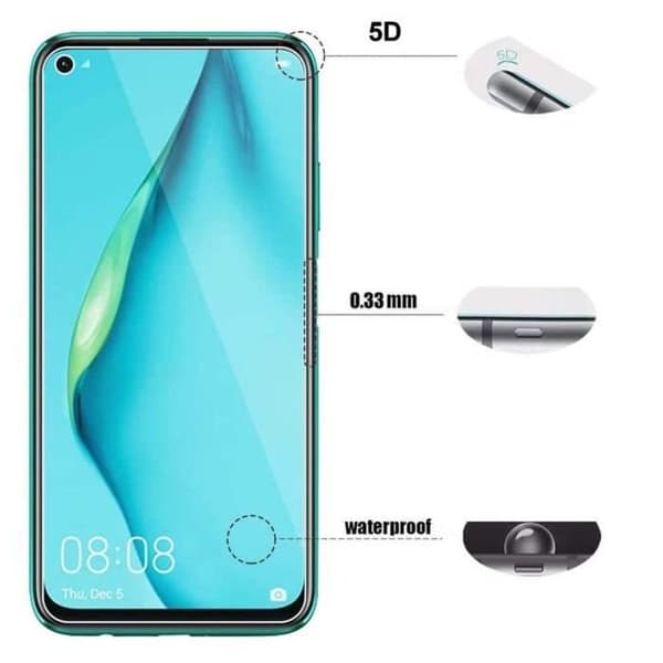 Skyddsfilm - Toproduits® - Huawei P40 Lite - Härdat glas - 2 pack - Rep resistant Transparent