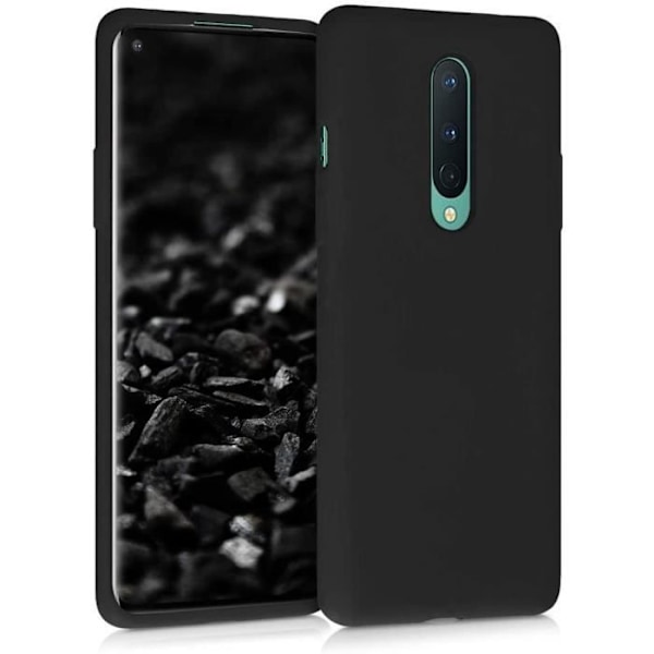 Skydd för One Plus 8 - E.F.CONNECTION - Mjuk Silikon Svart - Stötsäker - Noggrant Uskuret Svart