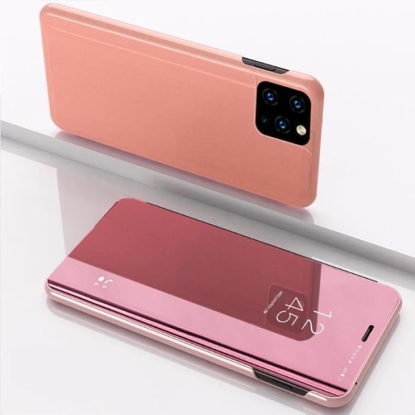 Cover til iPhone 11 (6.1") Pakke 2 Hærdet glas frontspejleffekt Stiv Blød Stabil Pink Rosa