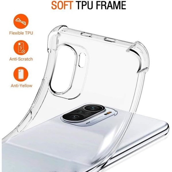Etui til Xiaomi 11i (6,67") Forstærket hjørnebeskyttelse med høj modstandsdygtighed silikone Transparent