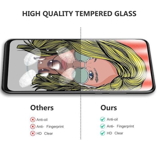 KuGi Huawei P Smart Z / Nova 5i skärmskydd, härdat glas skärmskydd för Huawei P Smart Z / Nova 5i, genomskinlig