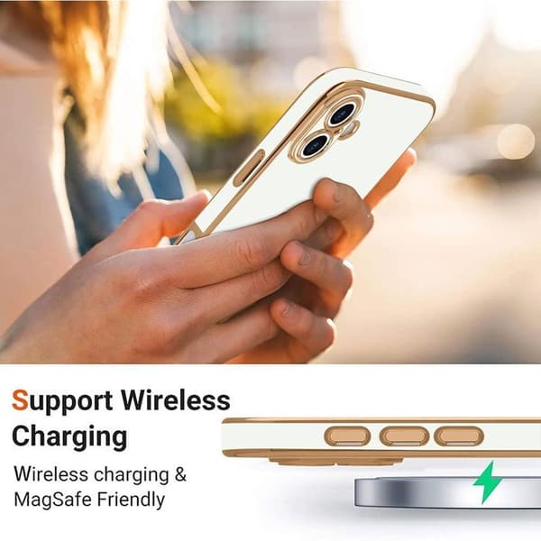 Skyddsskall - E.F.Connection - för iPhone Air - Silikon Mönster Hjärta Stötsäker Slim Vit Vit