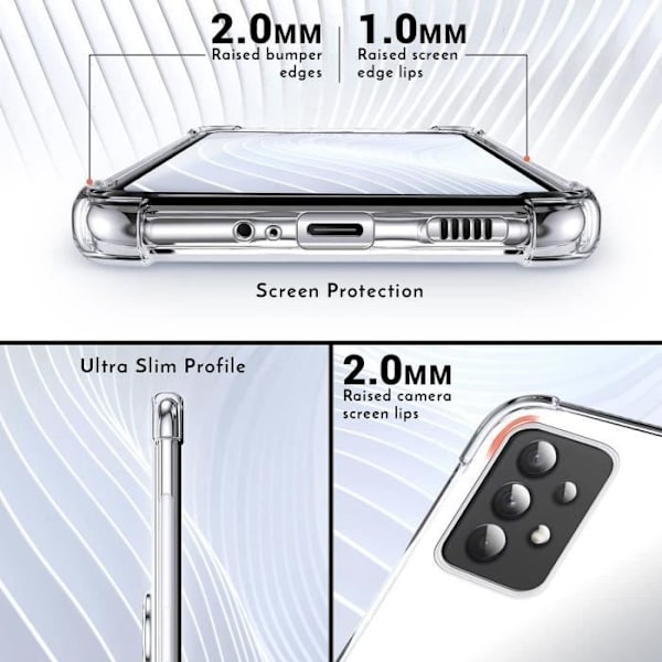 Coque - Xiaomi - Redmi A2+/A2 Plus - Silikon - Stötresistent - Justerbart stöd Transparent