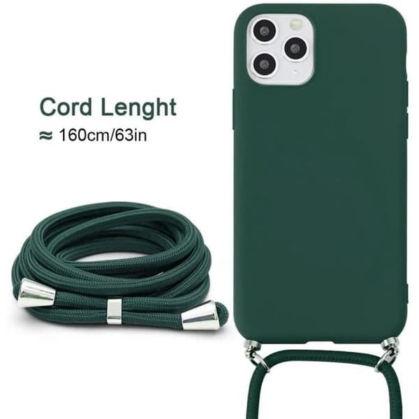 Coque Bandoulière - E.F.CONNECTION - för iPhone 13 Pro Max - Nattgrön - Slim - Repfria - Stötsäker Midnattsgrönt